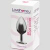 Lovehoney Jeweled Metal Large Butt Plug 3.5 Inch Clear