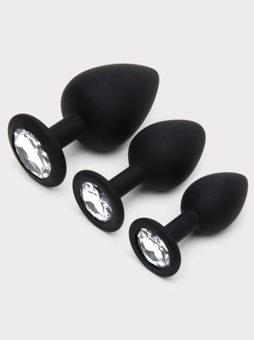 Silicone Jewelled Butt Plug Set (3 Piece)