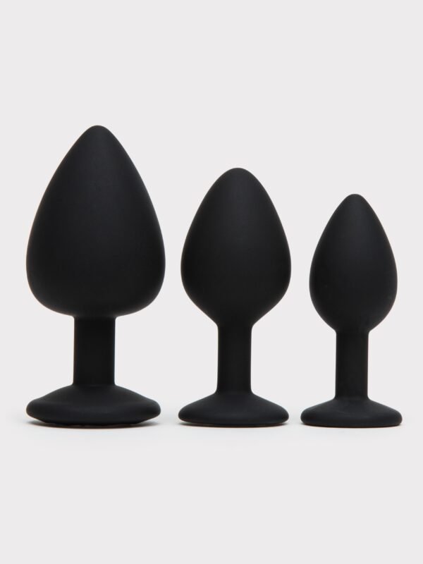 Silicone Jewelled Butt Plug Set (3 Piece)