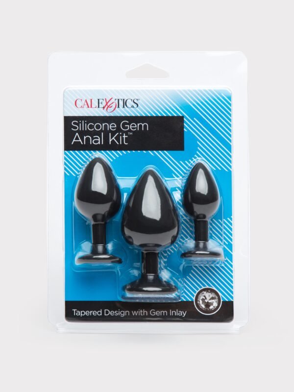Silicone Jewelled Butt Plug Set (3 Piece)