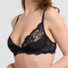 Lovehoney Flirty Underwired Plunge Bra Black