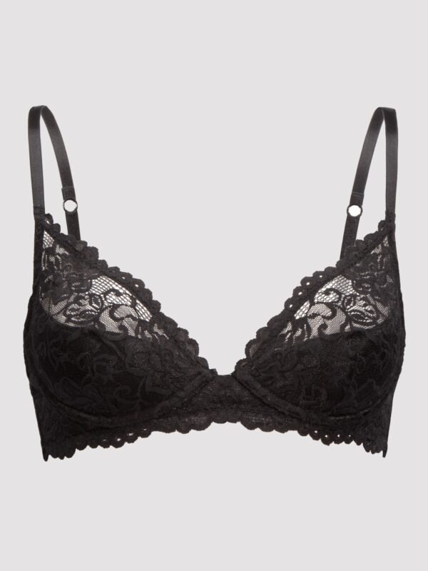 Lovehoney Flirty Underwired Plunge Bra Black