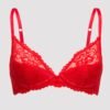 Lovehoney Flirty Underwired Plunge Bra Red