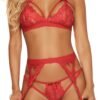 Mapale Sweetheart Red Lace Bra Set