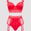 Lovehoney Treasure Me Red Push-Up Bra Set