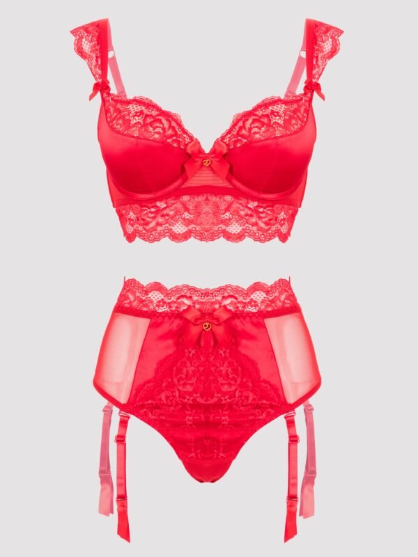 Lovehoney Treasure Me Red Push-Up Bra Set