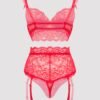 Lovehoney Treasure Me Red Push-Up Bra Set