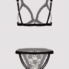 Lovehoney Flaunt Me Floral Lace Open Cup Bra Set