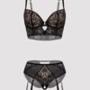 a47870g85558_5 Lovehoney Parisienne Charm Black Lace Crotchless Bra Set