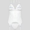 Lovehoney Peek-a-Boo White Lace Merry Widow Bustier SetPeek-a-Boo White Lace Mer