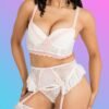 Lovehoney Vintage Bliss Ivory Bra Set (3 Piece)