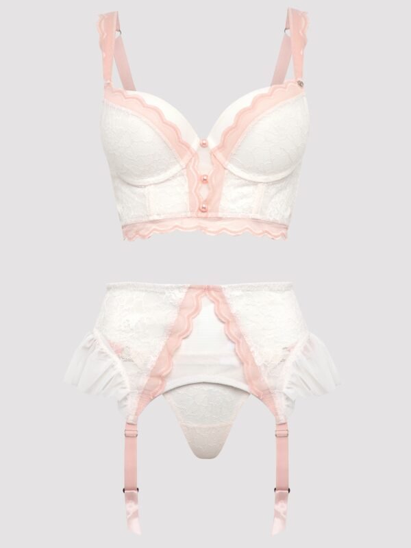Lovehoney Vintage Bliss Ivory Bra Set (3 Piece)