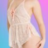 Lovehoney Flirty Lace Ivory Teddy