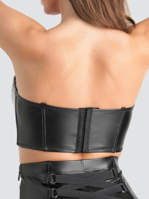 Lovehoney Fierce Leather-Look Longline Bra