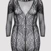 Fifty Shades of Grey Captivate Plus Size Black Long Sleeve Lace Dress