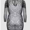 Fifty Shades of Grey Captivate Plus Size Black Long Sleeve Lace Dress
