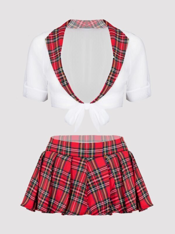 Lovehoney Fantasy Red Plaid Skirt Set