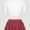 Lovehoney Fantasy Red Plaid Skirt Set