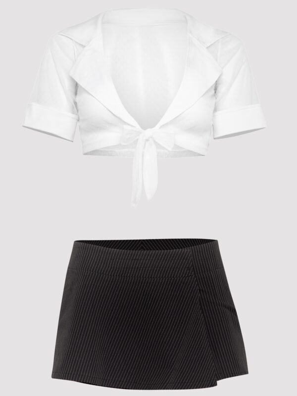 a44342g79929_5 Lovehoney Fantasy Sexy Secretary Top and Pinstripe Skirt Set