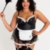 Lovehoney Fantasy Plus Size Deluxe Wet Look French Maid Costume