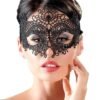 Cottelli Black Masquerade Lace Mask