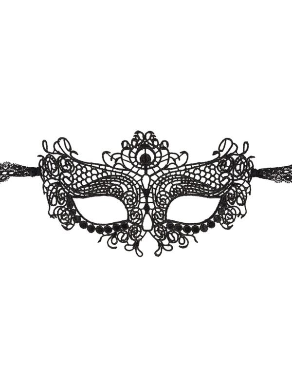 Cottelli Black Masquerade Lace Mask