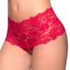 a29379g52485_1 Oh La La Cheri Curves Plus Size Red Lace Crotchless Panties