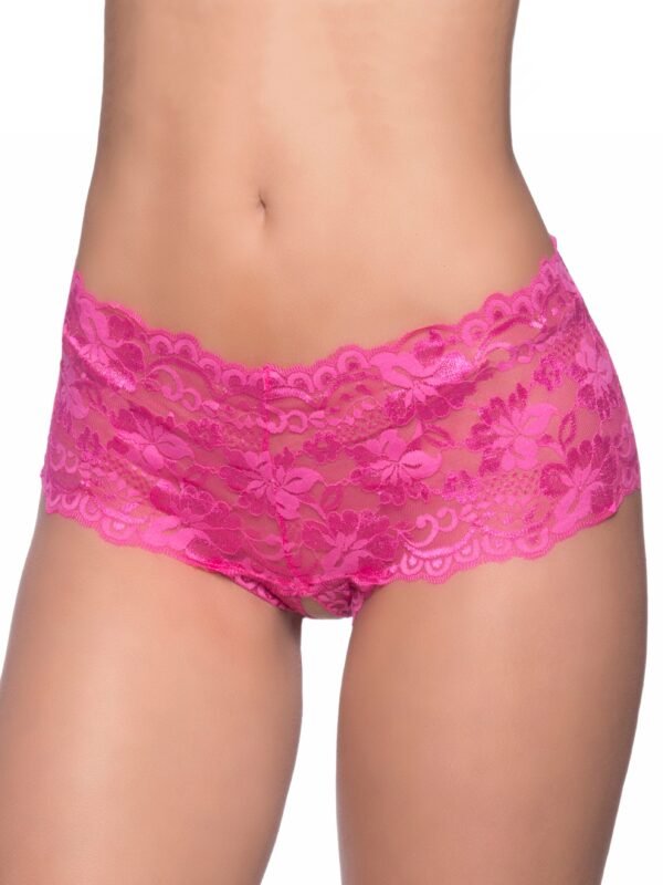Oh La La Cheri Pink Lace Crotchless Panties