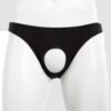 Male Power Black Pouchless Open Front Briefs