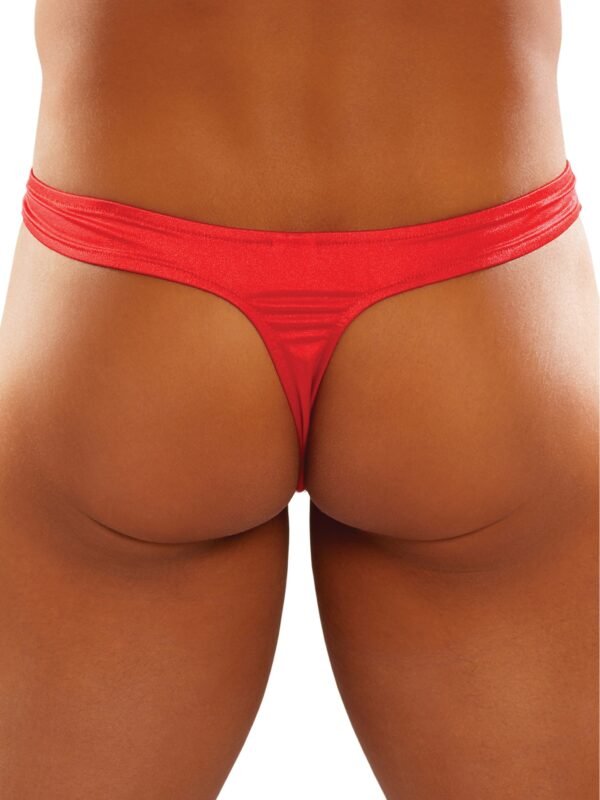 Male Power Red Satin Thong
