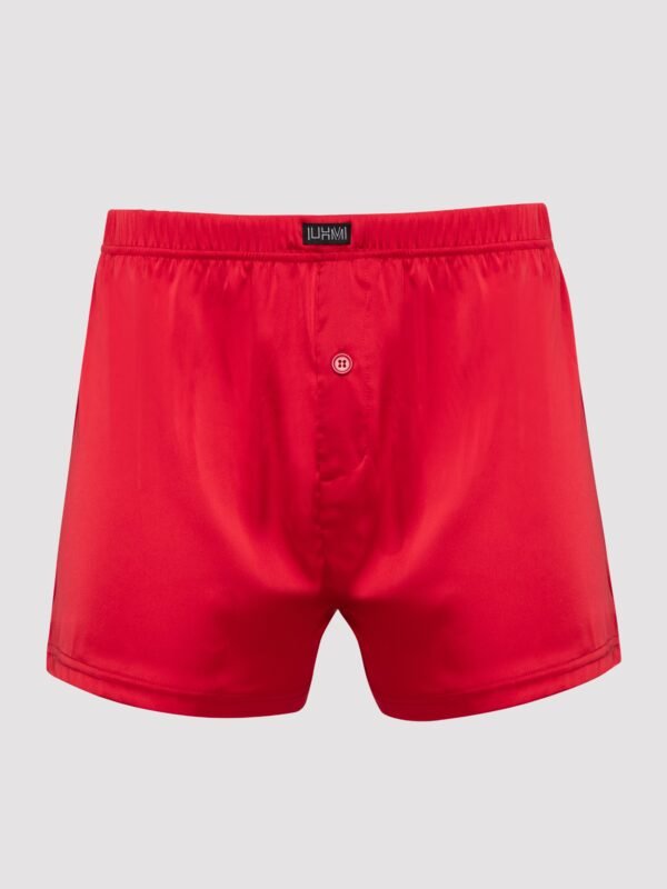 LHM Red Satin Boxer Shorts