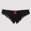 Lovehoney Crotchless Black Lace-Back Panties