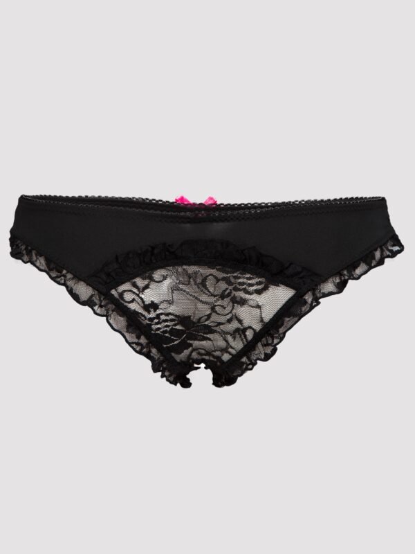 Lovehoney Crotchless Black Lace-Back Panties