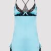 Lovehoney Satin and Lace Turquoise Chemise Set