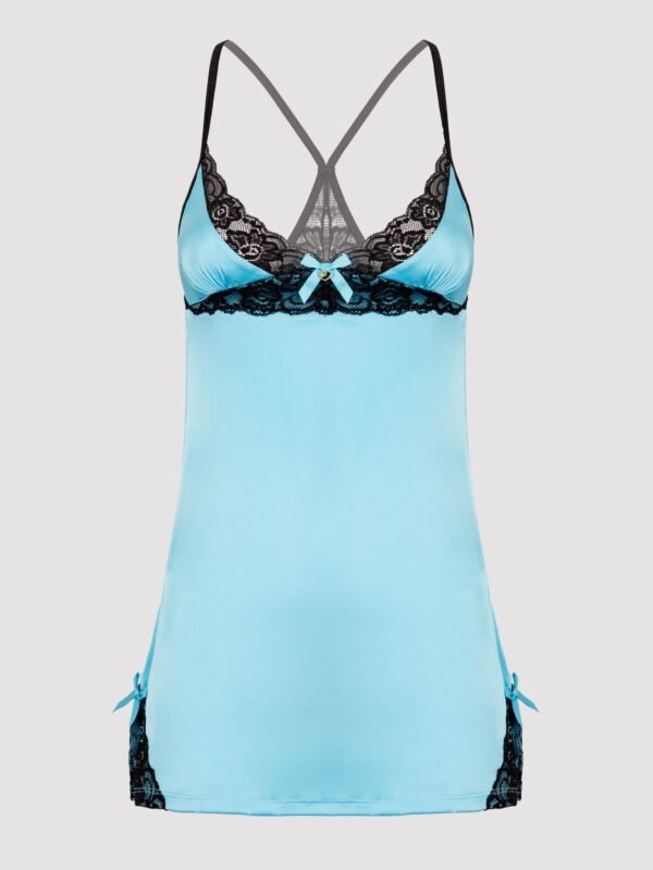 Lovehoney Satin and Lace Turquoise Chemise Set