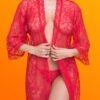 Lovehoney Flaunt Me Red Lace Robe