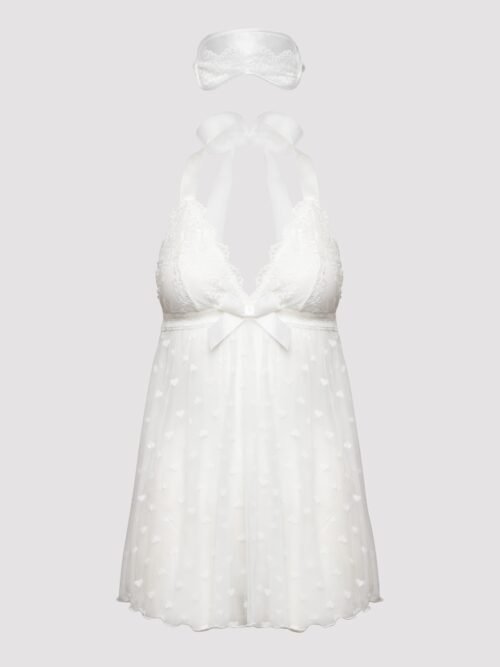 Lovehoney Plus Size White Lace Babydoll Gift Set