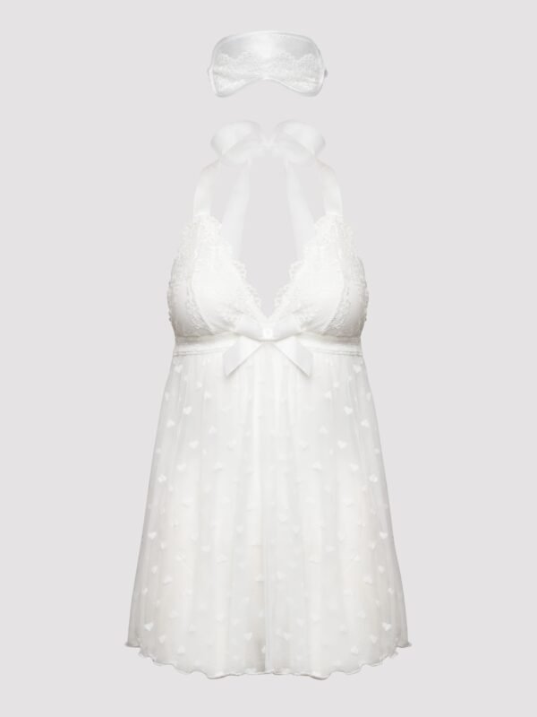 Lovehoney Plus Size White Lace Babydoll Gift Set