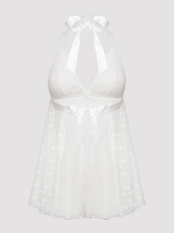 Lovehoney Plus Size White Lace Babydoll Gift Set