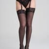 Lovehoney Sheer Black Lace Top Thigh-High Stockings