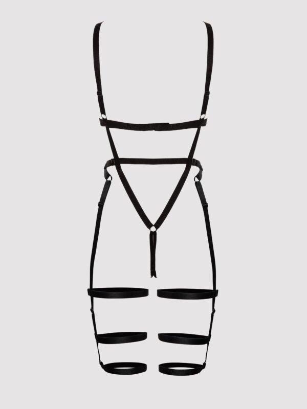 75204_4 Lovehoney Fierce Wet Look Leg Harness Teddy