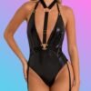 Lovehoney Fierce Caged Desire Black Spanking Body and Harness Set
