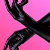 Lovehoney Fierce Black Wet Look Elbow-Length Gloves