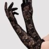 a39634g72635_1 Lovehoney Fantasy Black Elbow-Length Lace Gloves