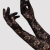 a39634g72635_3 Lovehoney Fantasy Black Elbow-Length Lace Gloves