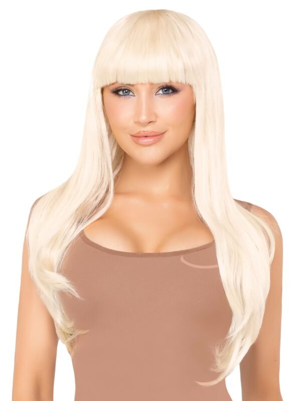 a47697g85320_2 Leg Avenue Blonde Long Straight Wig with Fringe