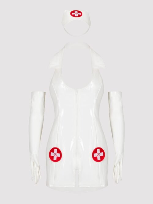 Lovehoney Fantasy Naughty PVC-Look Nurse Costume