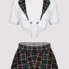 79925_5 Lovehoney Fantasy Green Plaid Skirt Set