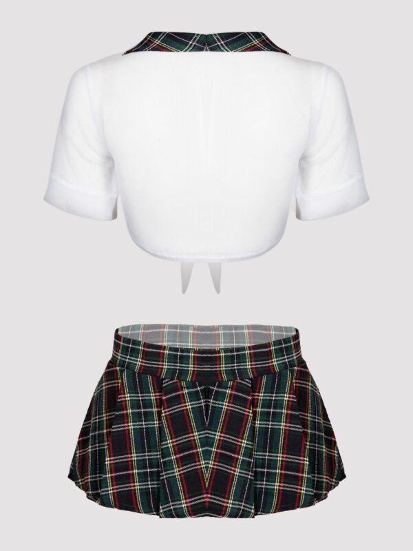 79925_6 Lovehoney Fantasy Green Plaid Skirt Set