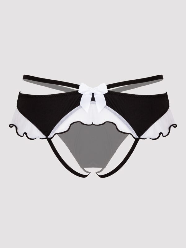 a39963g73146_5 Lovehoney Fantasy Black French Maid Strappy Thong
